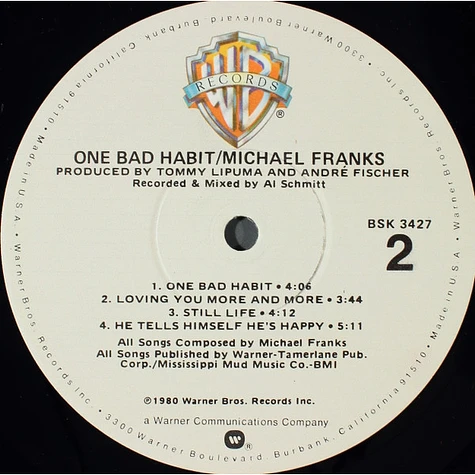 Michael Franks - One Bad Habit
