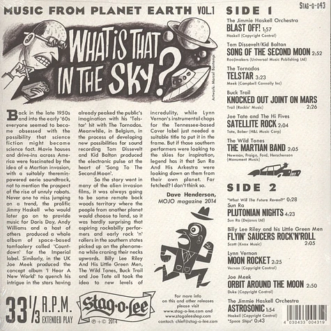 V.A. - Music From Planet Earth Volume 1 - Martians, Rayguns, Flying Saucers & Other Space Junk