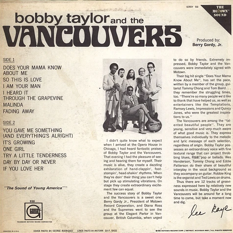Bobby Taylor & The Vancouvers - Bobby Taylor And The Vancouvers
