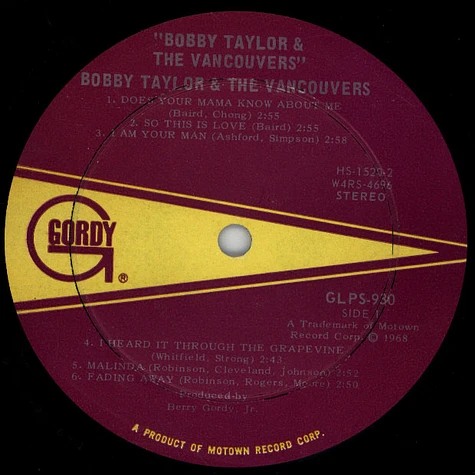 Bobby Taylor & The Vancouvers - Bobby Taylor And The Vancouvers