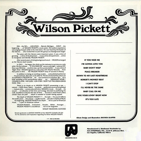Wilson Pickett - Archivs