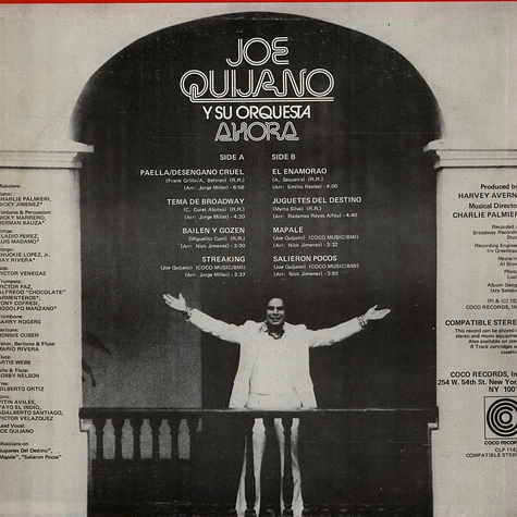Joe Quijano Y Su Orquesta - Ahora