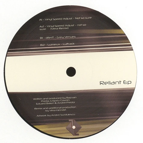 Vinyl Speed Adjust, Diferit & Lumieux - Reliant EP