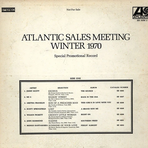 V.A. - Atlantic Sales Meeting - Winter 1970