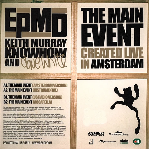 EPMD, Keith Murray, DJ Knowhow & Dave White - The Main Event