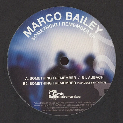 Marco Bailey - Something I Remember EP