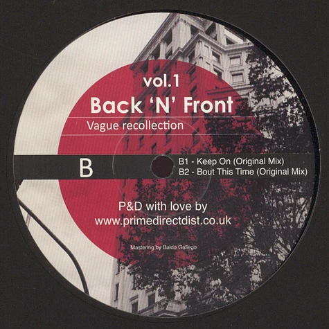 Adrian / Vague Recollection - Back'N'Front Volume 1