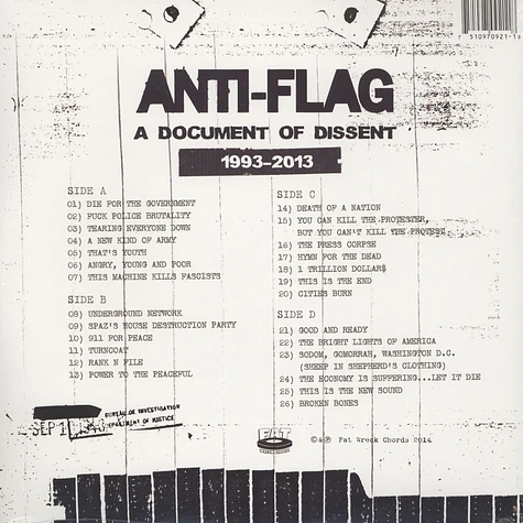 Anti-Flag - Document Of Dissent