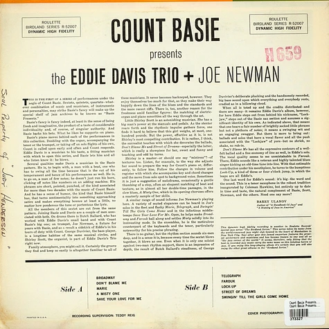 Count Basie Presents Eddie "Lockjaw" Davis Trio + Joe Newman - Count Basie Presents Eddie Davis Trio Plus Joe Newman