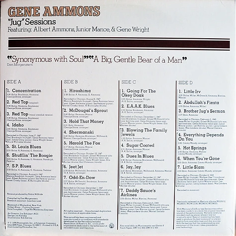 Gene Ammons - "Jug" Sessions