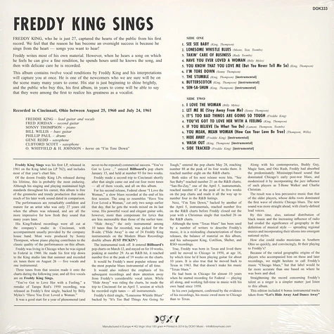 Freddy King - Sings