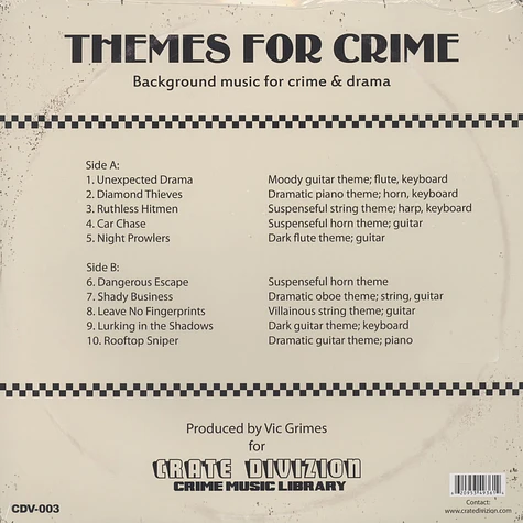 Vic Grimes - Themes For Crime Black Vinyl Edition