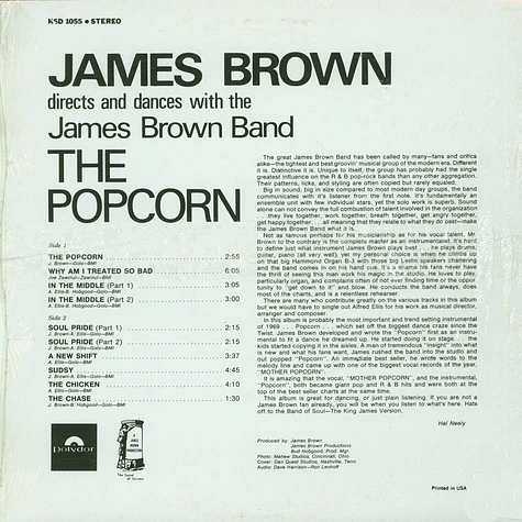 James Brown Directs And Dances With The The James Brown Band - The Popcorn