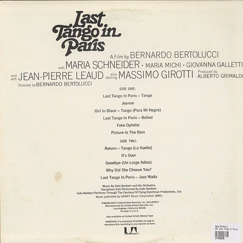 Gato Barbieri - OST Last Tango In Paris