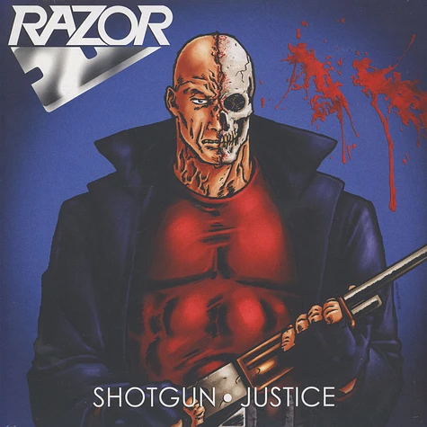 Razor - Shotgun Justice Blue / Red Splatter Vinyl Edition