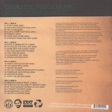 Damu The Fudgemunk - How It Should Sound Volume 1 & 2