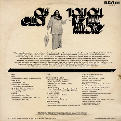 Cass Elliot - Don't Call Me Mama Anymore