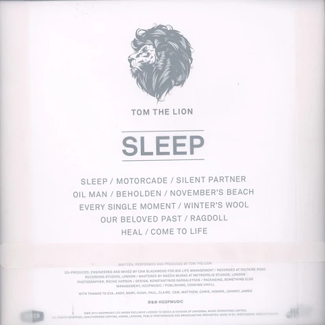 Tom The Lion - Sleep