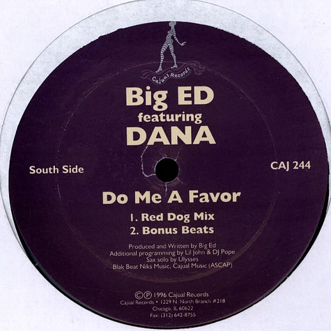 Big Ed Featuring Dana Stovall - Do Me A Favor