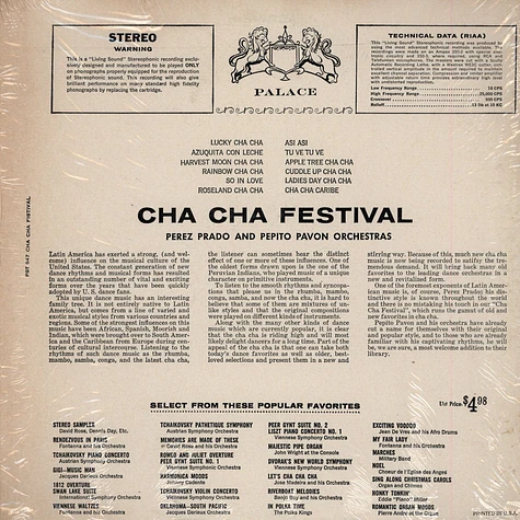 Perez Prado And His Orchestra / Pepito Pavon Orchestra - Cha-Cha Festival