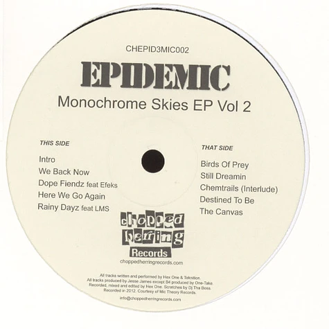 Epidemic - Monochrome Skies EP Volume 2
