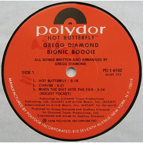 Gregg Diamond, Bionic Boogie - Hot Butterfly