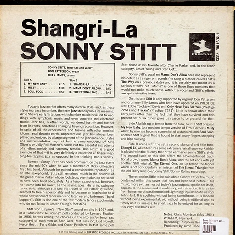 Sonny Stitt With Don Patterson - Shangri-La