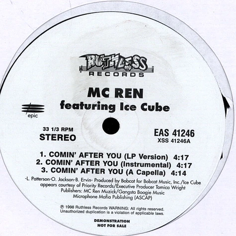 MC Ren - Comin' After You