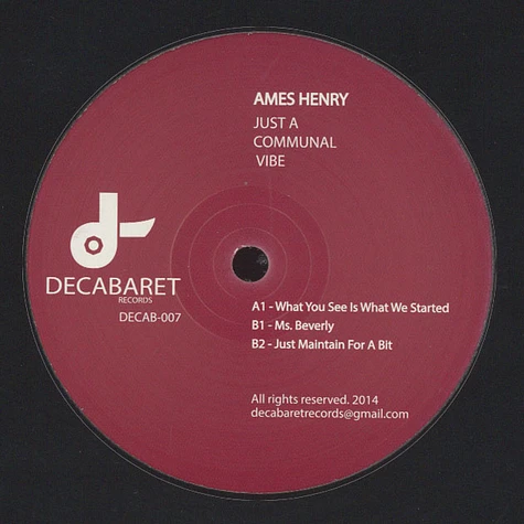 Henry Ames - Just A Communal Vibe EP