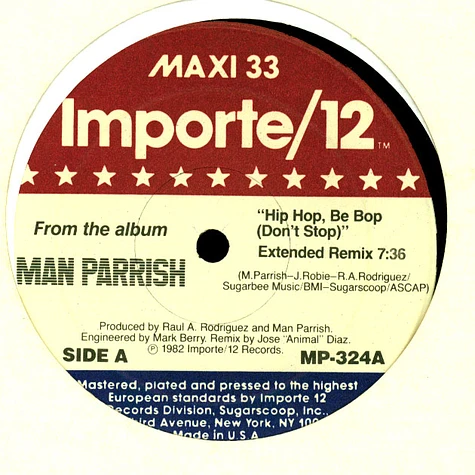 Man Parrish - Hip Hop Be Bop / Heatstroke