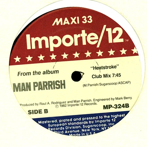Man Parrish - Hip Hop Be Bop / Heatstroke