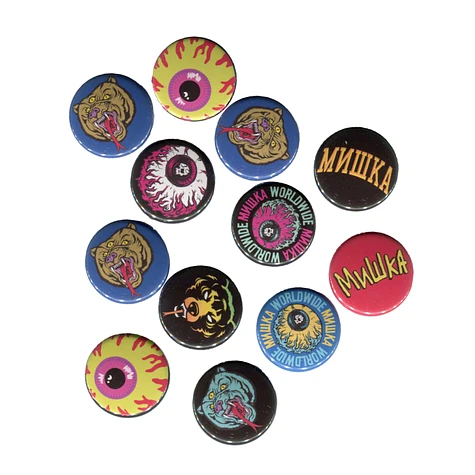 Mishka - Assorted Pin Pack (Pack of 12)