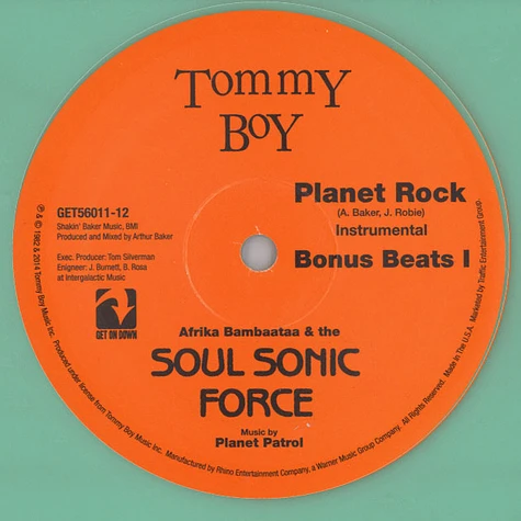 Afrika Bambaataa & The Soul Sonic Force - Planet Rock Glow In The Dark Vinyl Edition
