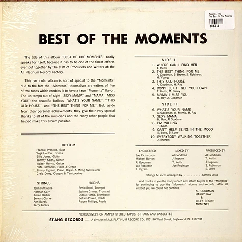 The Moments - The Best Of The Moments