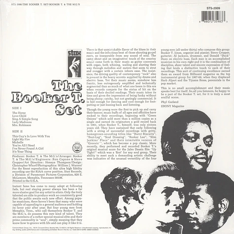 Booker T & The MG's - The Booker T. Set Back To Black Edition