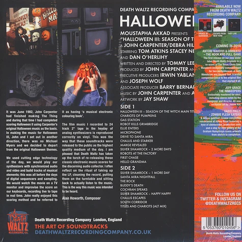 John Carpenter & Alan Howarth - OST Halloween III Orange Vinyl Edition