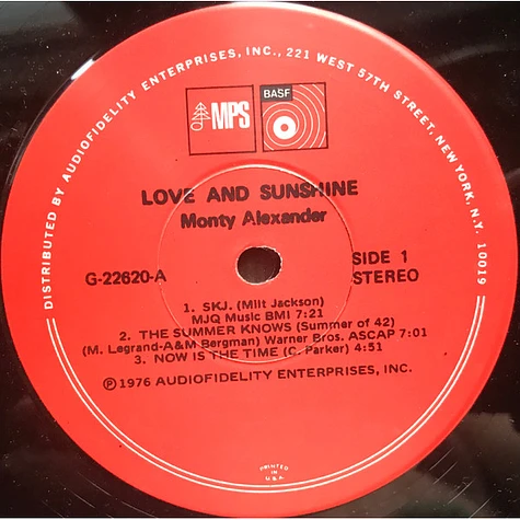 Monty Alexander - Love And Sunshine
