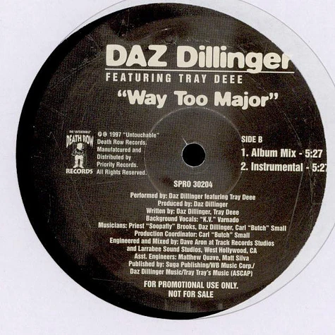 Daz Dillinger - Way Too Major