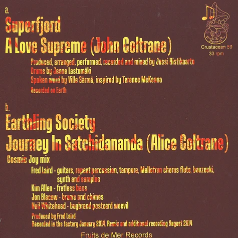 Superfjord / Earthling Society - Coltrane