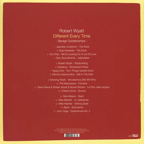 Robert Wyatt - Different Every Time Volume 2