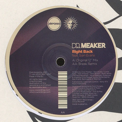Dr Meaker - Right Back feat. Sian Evans