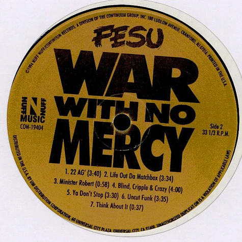 Fesu - War With No Mercy