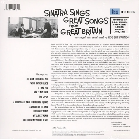 Frank Sinatra - Sinatra Sings Great Songs From Great Britian