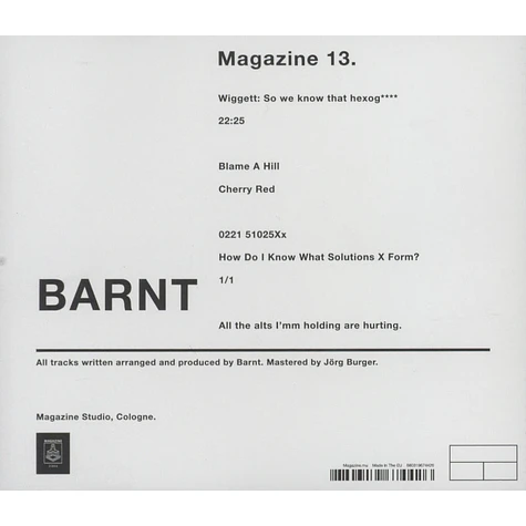 Barnt - Magazine 13.