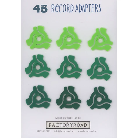 Factory Road - 45 RPM Adapters Glow In The Dark (Pack of 9)