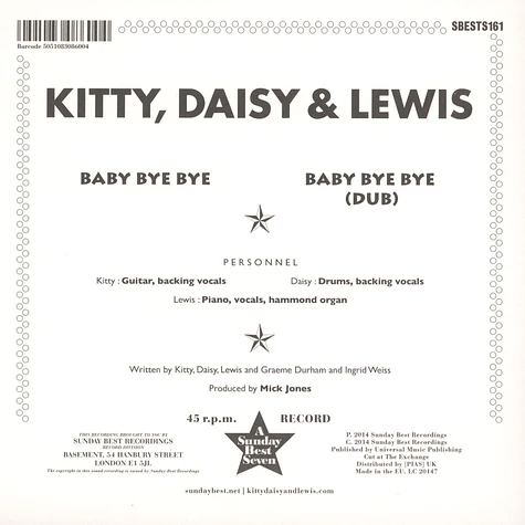 Kitty, Daisy & Lewis - Baby Bye Bye