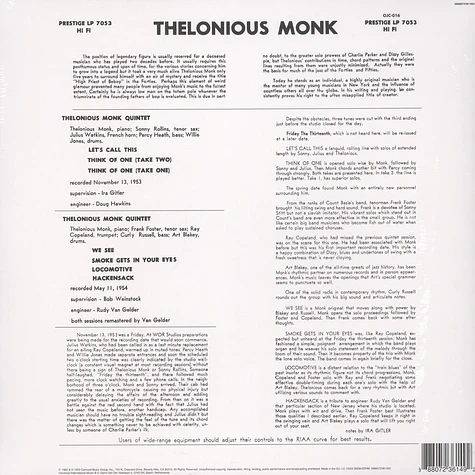 Thelonious Monk Quintet - Monk Back To Black Edition