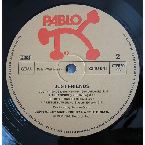 Zoot Sims, Harry Edison - Just Friends