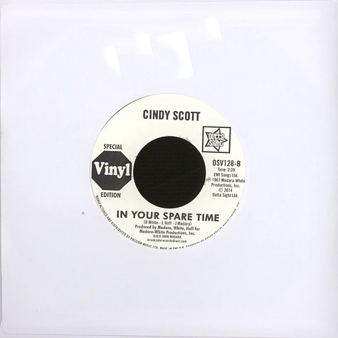 Cindy Scott - I Love You Baby / In Your Spare Time