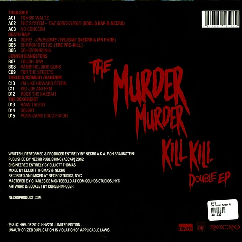Necro - The Murder Murder Kill Kill Double Ep